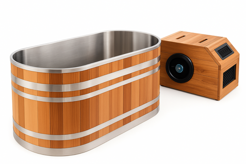 Red Cedar Ice Bath with Chiller – Premium Cold Plunge for Recovery
