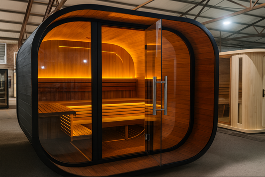 Norrwell Black Cube Outdoor Sauna – Scandinavian Luxury, 6kW Heater